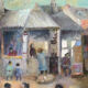 Scène de rue chinoise, huile sur toile signée