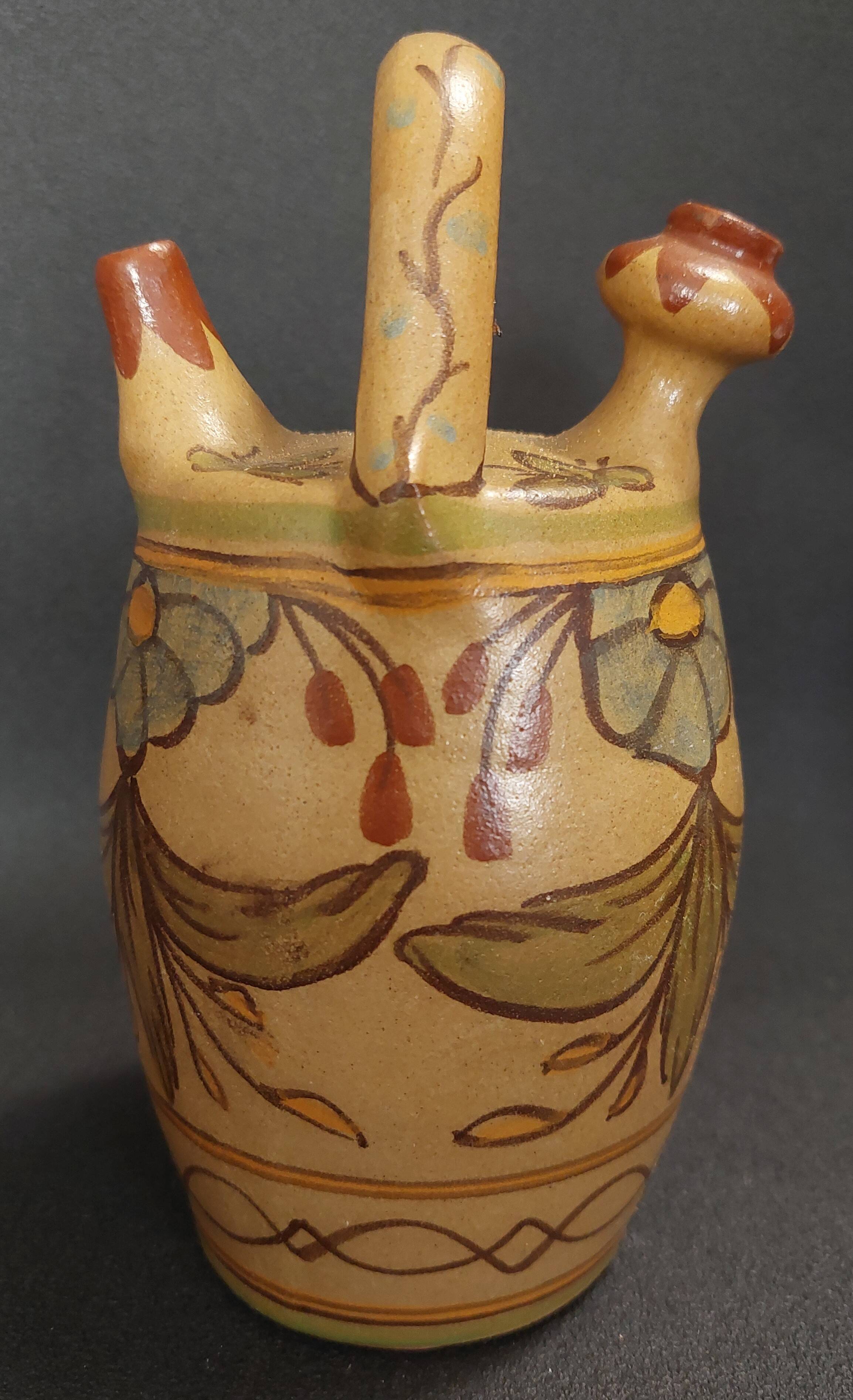 Ceramic carafe chevrette Portugal Olaria de Almancil Algarve pottery