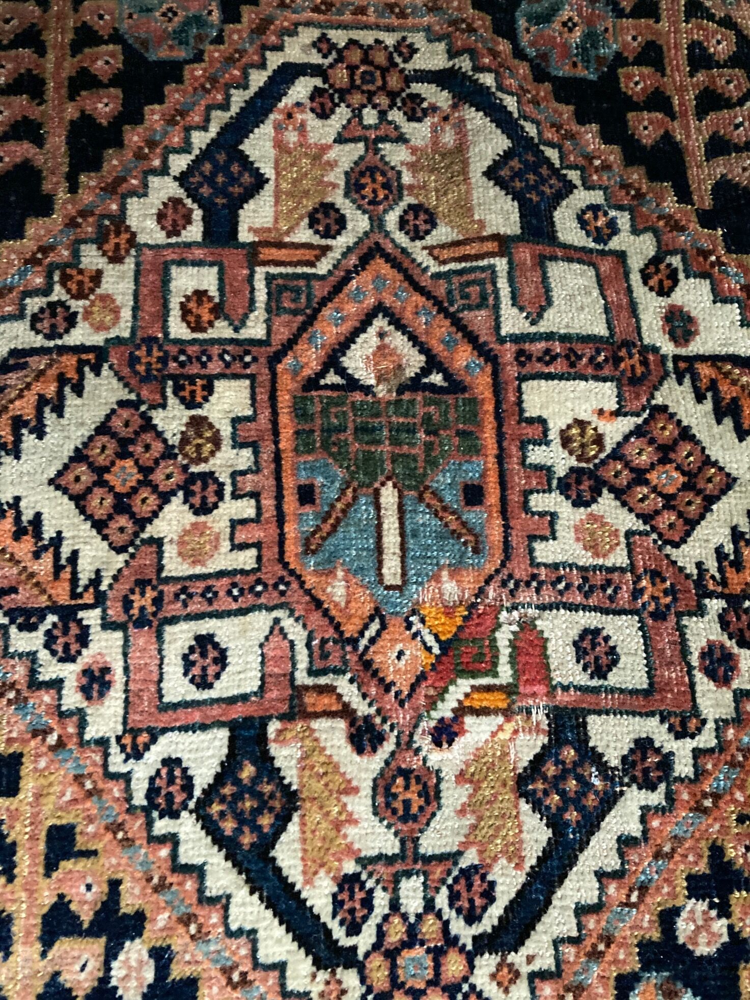 Large old Iraqi oriental carpet