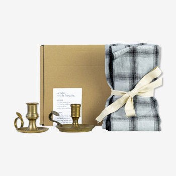 2 candle holders and 2 tea towels — All fire all flame #57