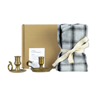 2 candle holders and 2 tea towels — All fire all flame #57