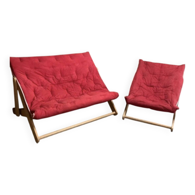 Ensemble canapé et fauteuil IKEA vintage (1974) – Karin Mobring