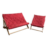 Vintage IKEA sofa and armchair set (1974) – Karin Mobring