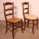 série de 8 chaises paillées en merisier