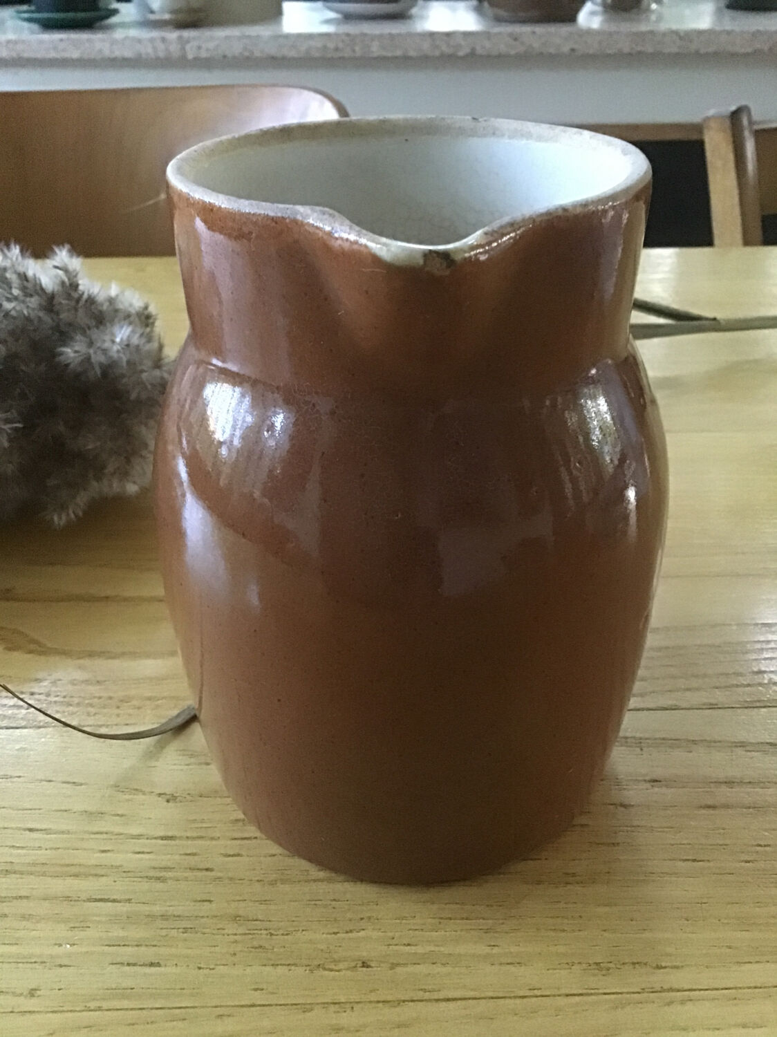 Pitcher water pot or stoneware milk