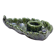 Small candle holder in green slip ceramic