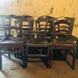 Lot de 7 chaises bistrot moustache