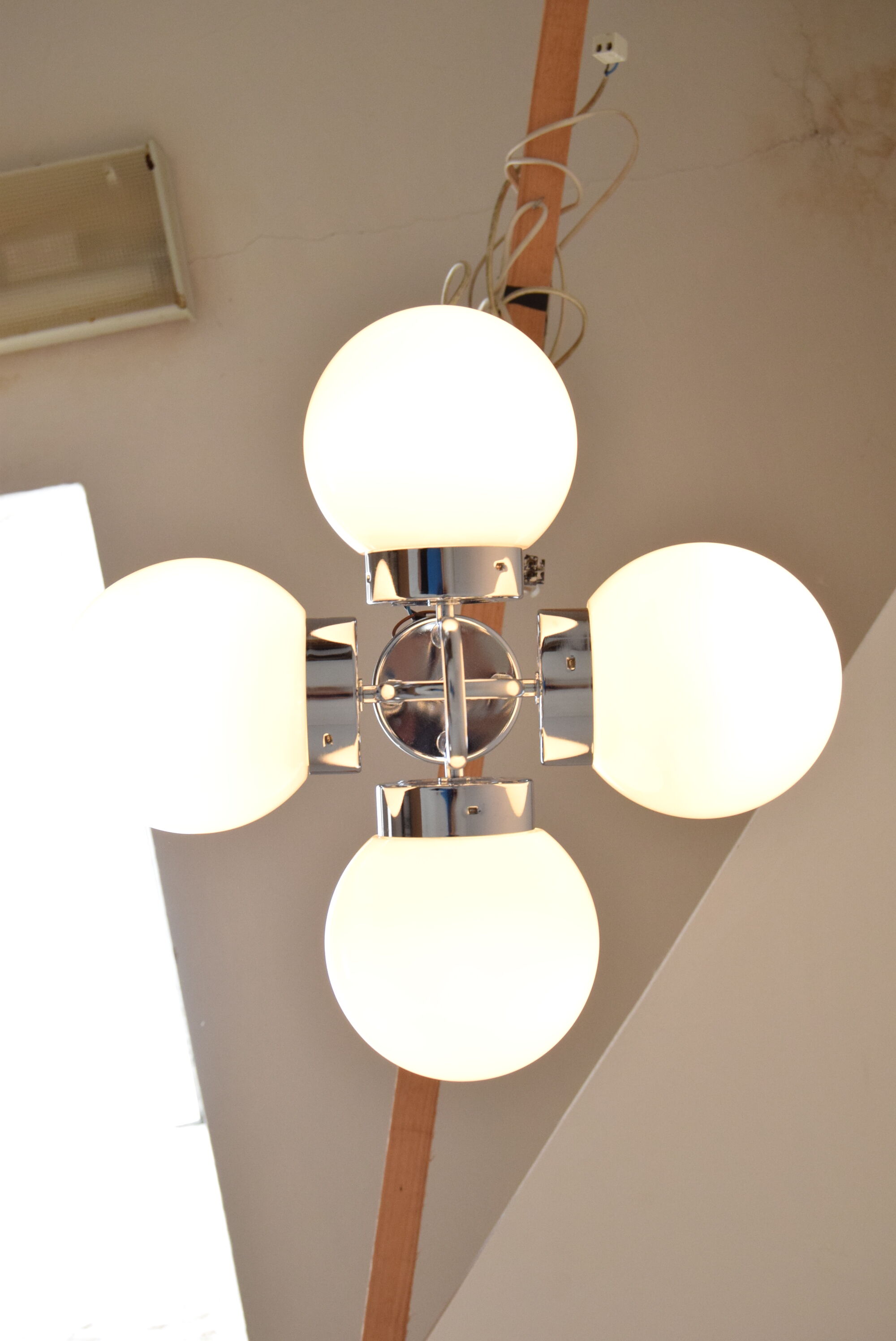 Mid-century designed chandelier by jílové u děčína,czechoslovakia,1970's.