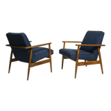 Armchairs created by M. Zieliński year 60 blue fabric