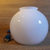 Open globe 20cm in old white glass for suspension lamp