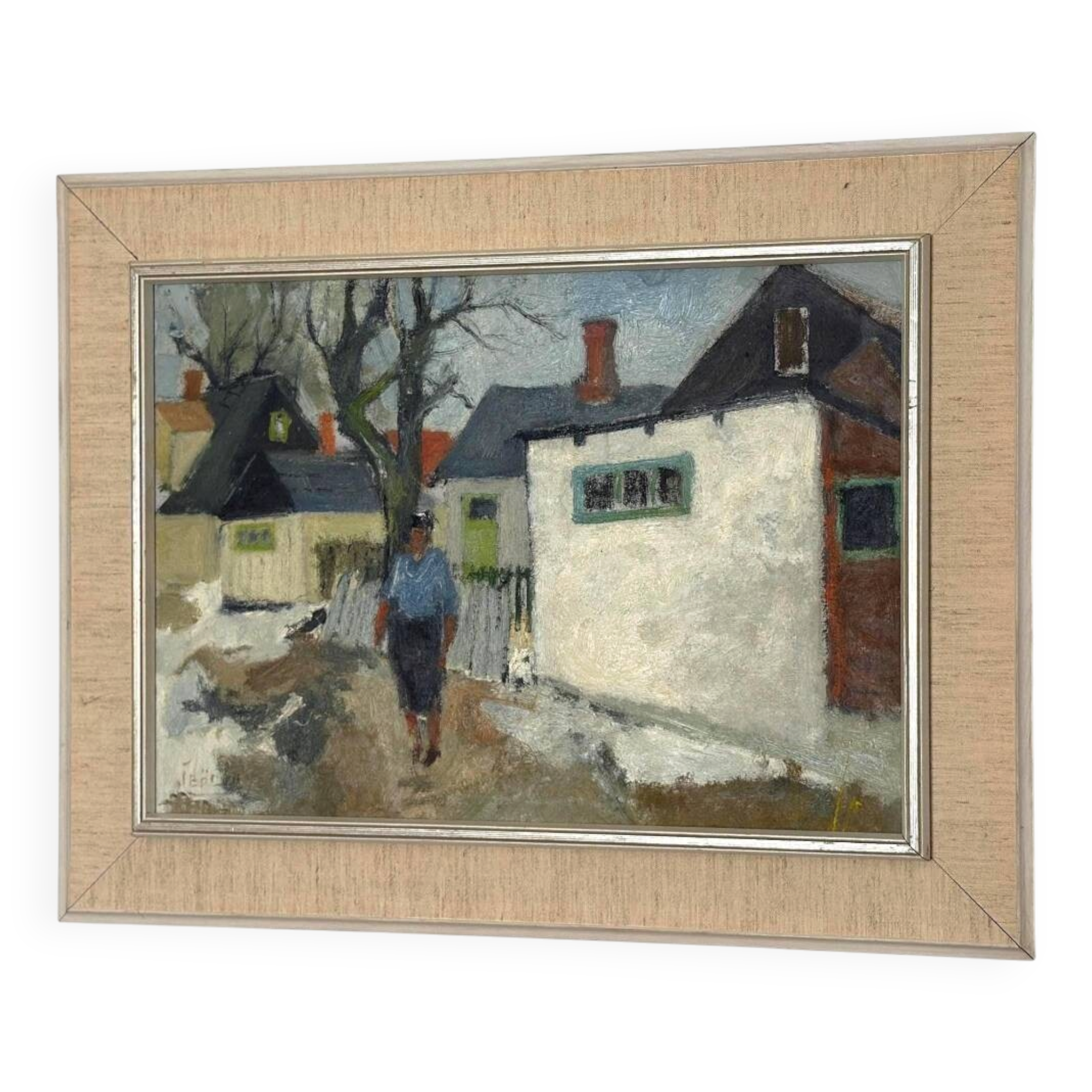 Swedish Oil on Panel – “Street ” by JOHN BÖRÉN