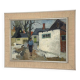 Swedish Oil on Panel – “Street ” by JOHN BÖRÉN