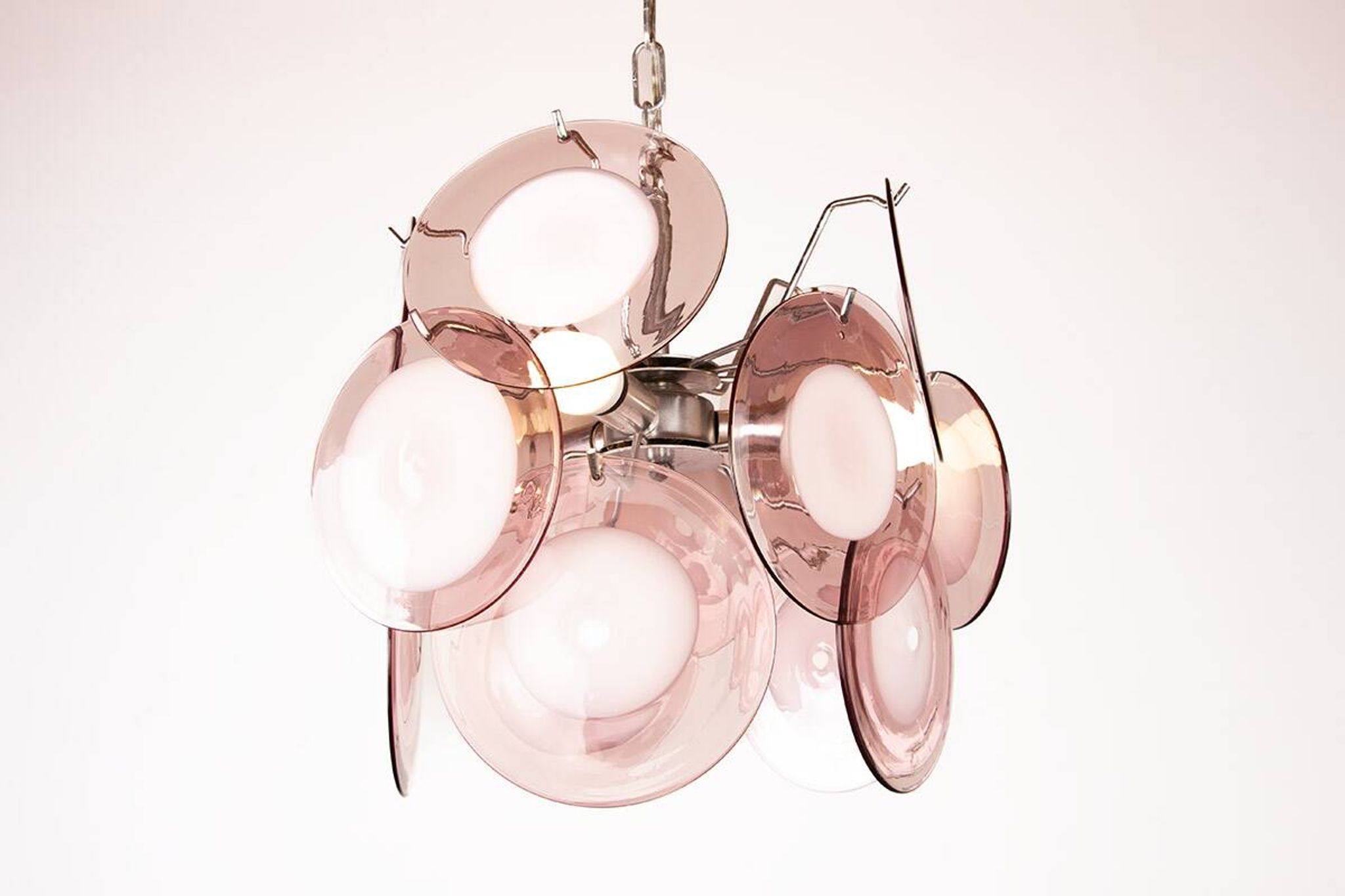 "Space Age" chandelier in Murano glass by Gino Vistosi 1970.