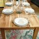 Solid oak farmhouse table 220 X 80 cm