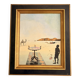 Oil Painting Canvas Solar Table After Salvador Dali Mid Century