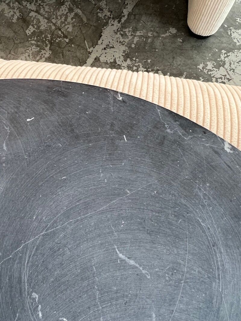 Side table series "Eros" in Marble by Angelo Mangiarotti for Skipper, contemporary edition