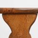 Sculptural hand-carved oak wooden stool, France, ca. 1900