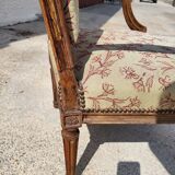 Fauteuil Louis XVI en noyer du XIXème siecle