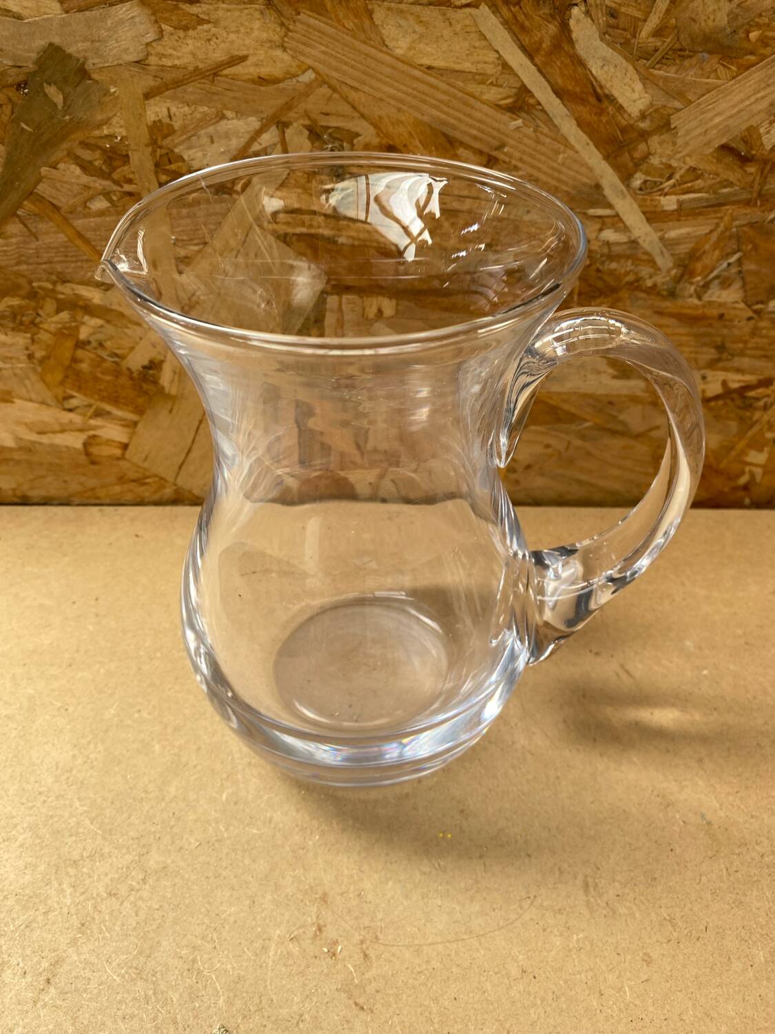 Antique Clear Blown Glass Pitcher Kitchen Service Vintage