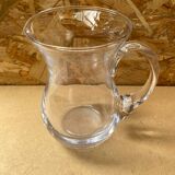 Ancien Pichet Verre Soufflé Transparent Cuisine Service Vintage