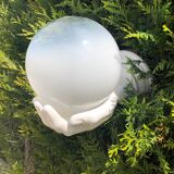 rare handmade ceramic and glass wall light