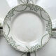 Flat plates terre de fer green creil & montereau labrador model "napoleon" 1890s