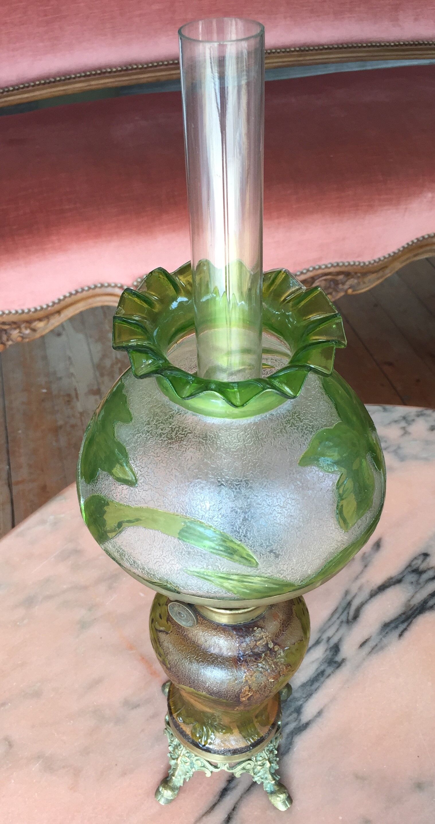 Patent Reform Lamp Rund Brenner, Art Nouveau, 1900, origin Germany