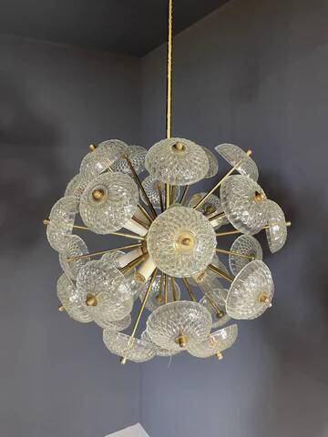 Dandelion chandelier, Kamenický Šenov, 1970s, price per piece