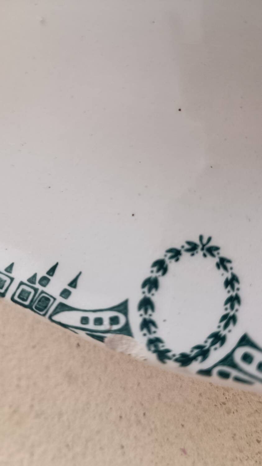 Ravioli and gravy boat Saint Amand iron earth