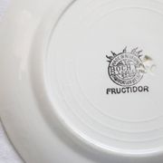 Set of 4 Boch dessert plates, Fructidor service, vintage