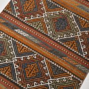 Tapis Kilim persan rouge et vert 3x9, 81x279 cm