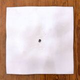 Square plate in opaline signed Bernard Gilbert