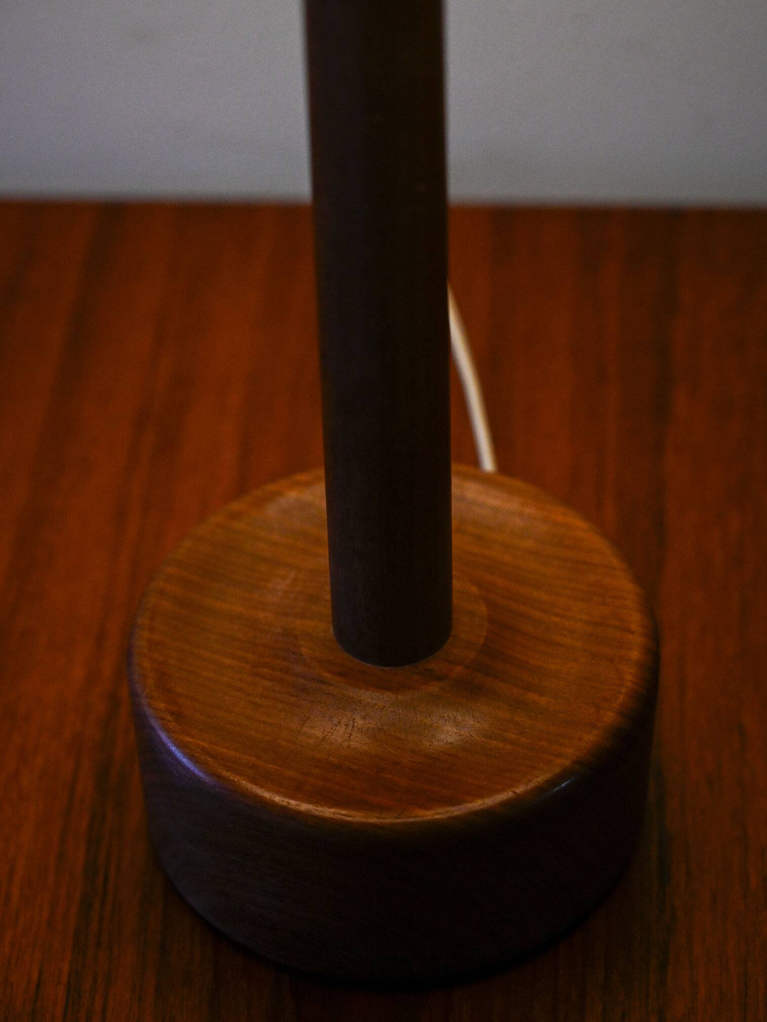 1950s/60s Danish teak turned table lamp