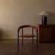 Vintage leather dining chair Arrben Italy, 1980s