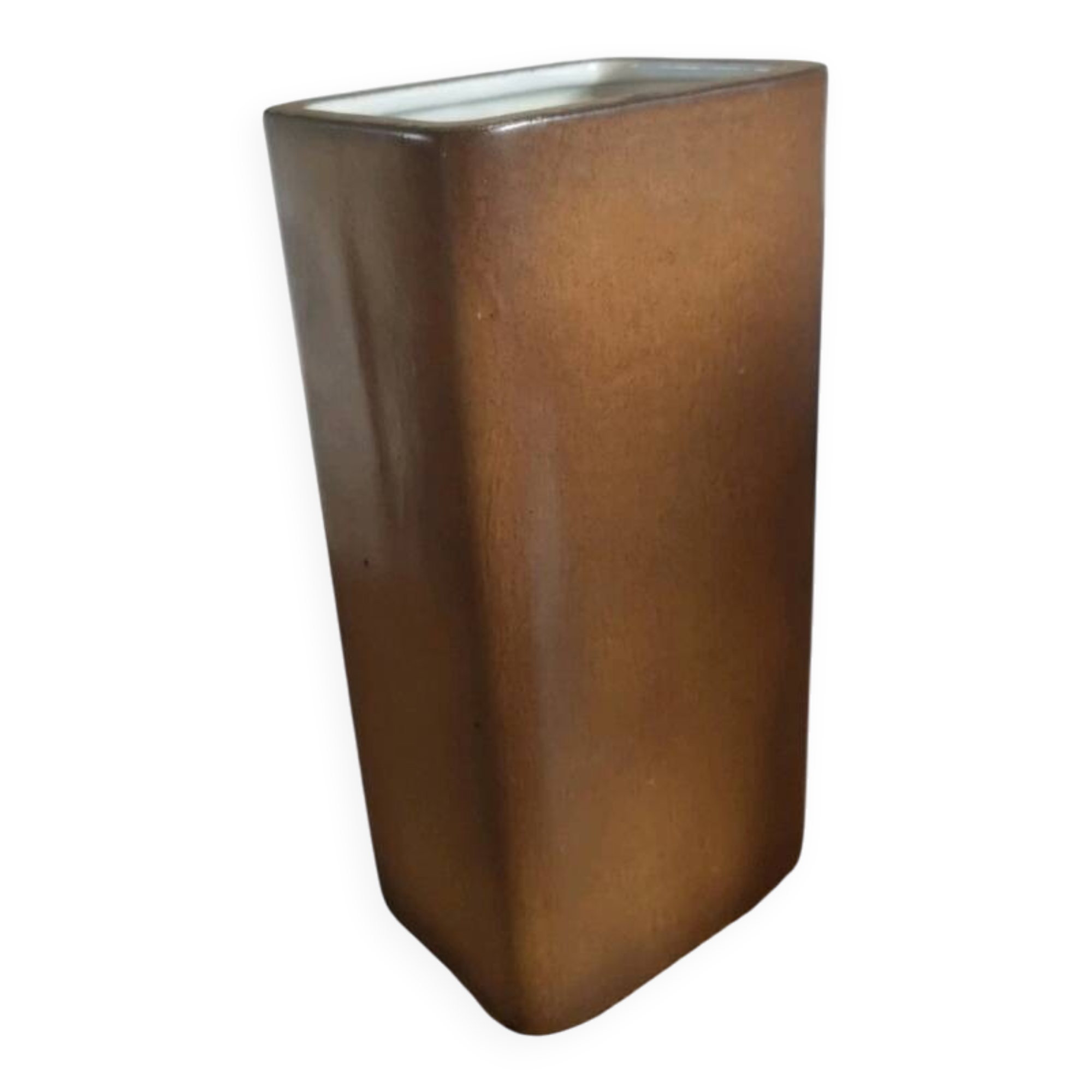 Jean payen large rectangular ceramic vase monogrammed 20th century