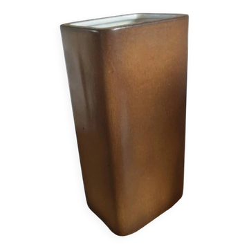 Jean payen large rectangular ceramic vase monogrammed 20th century