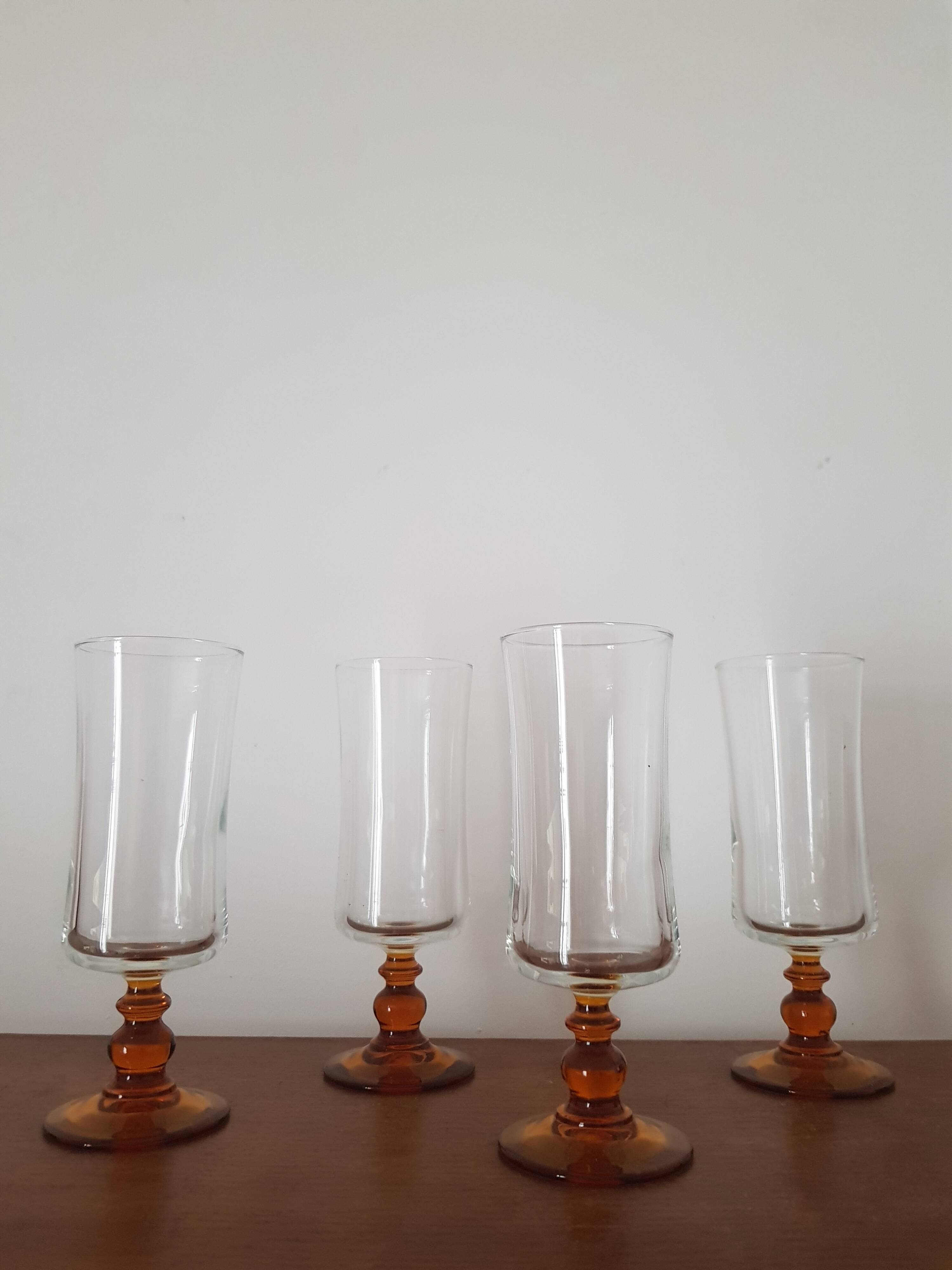 Luminarc amber footed champagne flute