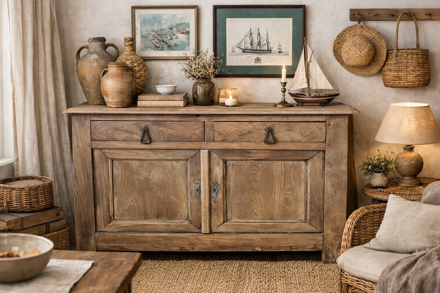 Rustic buffet