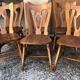 Vintage Brutalist Alsatian Bistro Chairs