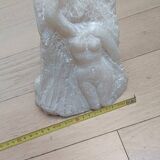 Bust of a woman in a block of alabaster