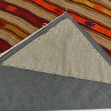 Turkish Red & Blue Striped Kilim Rug, 151x244Cm