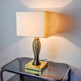 Bd Lumica table lamp, murano glass and brass, Italy, 1970