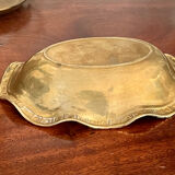 Vintage brass basket tray