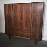 Vintage Scandinavian wardrobe in rosewood