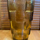 Vintage Art Deco Style Orange Amber Moulded Glass Vase