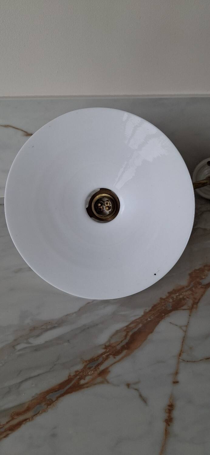Brass and opaline wall light