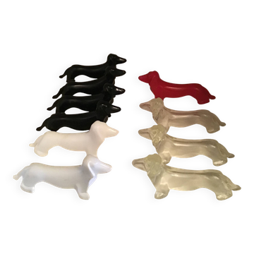 10 porte couteaux chien basset