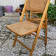 Lot de 3 chaises pliantes en bois et cannage