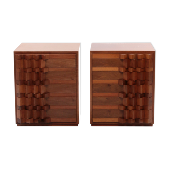 Set of 2 bedside tables Luciano Frigerio, 1970