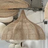 Immense rattan suspension in the shape of a flower, tulip, corolla H1m D1m50